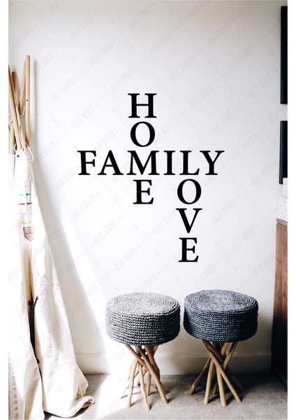 Home Family Love Duvar Yazısı Dekoru Ahşap fırsatları