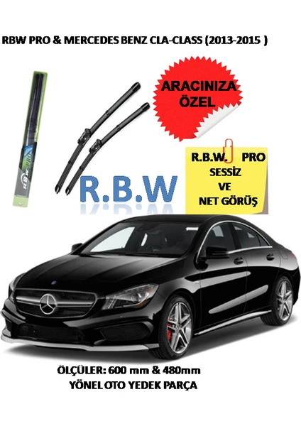 Rbw Pro Mercedes Benz A - Class (2012 - 2015) Aracınız Için Özel Üst Seviye Pro Muz Tip Silecek Takımı