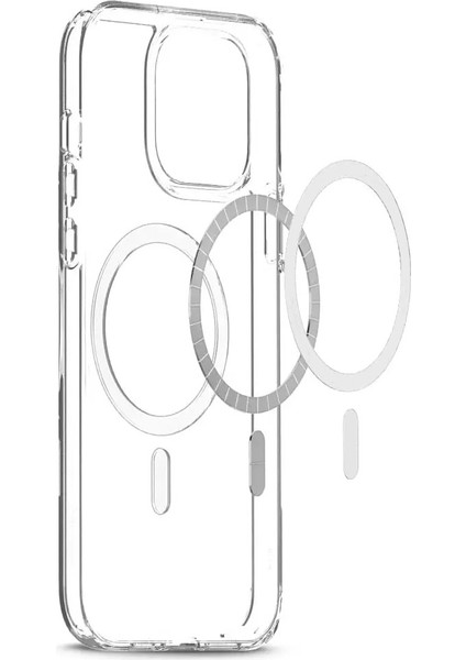 iPhone 13 Pro Max Kılıf Magsafe Özellikli Şeffaf Silikon Kapak