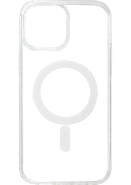 iPhone 13 Pro Max Kılıf Magsafe Özellikli Şeffaf Silikon Kapak