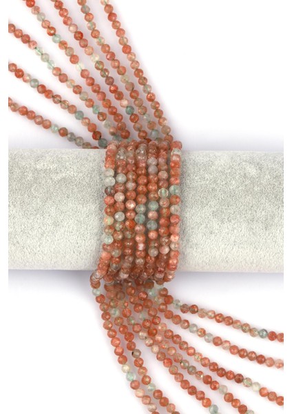 Ay Taşı - Yeşil Çilek Kuvars Doğal Taş Dizi Fasetli Kesim