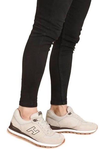 Bej - Hammerjack Peru 19250 Hakiki Deri Spor Ayakkabı