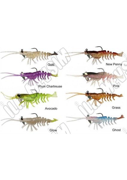 3D Shrimp Rtf 9 cm 7 gr Suni Yem 2 Adet Silikon Karides