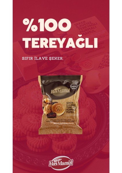 %100 Tereyağlı Hasmamül Şekersiz Atıştırmalık