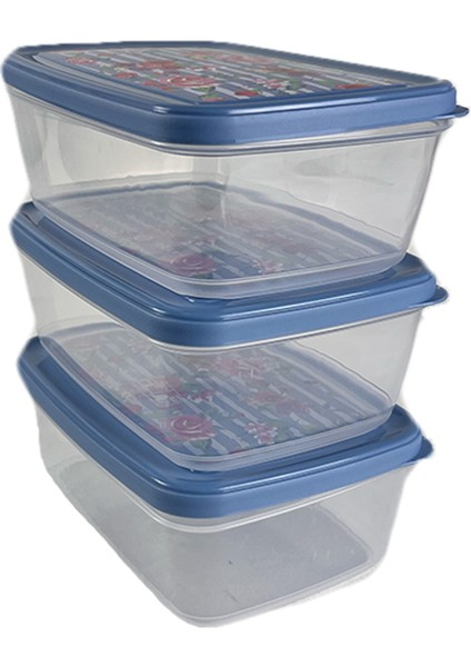 Gıda Saklama Kabı Erzak Saklama Kabı Meyve Sebze Et Balıkları Taze ve Kuru Tutmak Için 850 ml x 3'lü Set