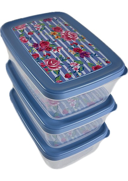 Gıda Saklama Kabı Erzak Saklama Kabı Meyve Sebze Et Balıkları Taze ve Kuru Tutmak Için 850 ml x 3'lü Set