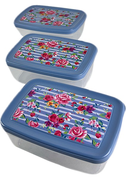Gıda Saklama Kabı Erzak Saklama Kabı Meyve Sebze Et Balıkları Taze ve Kuru Tutmak Için 850 ml x 3'lü Set
