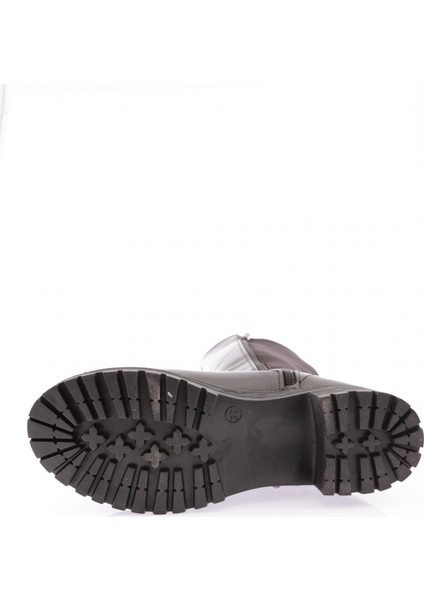 607-22K Kadin Bilek Tokali Zincir Detayli Arkasi Stretch Knee High Flats Çizme indirimleri