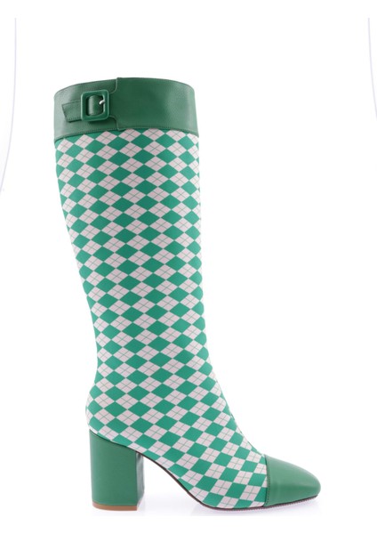 K610-22K Kadin Küt Burun Topuklu Çizme