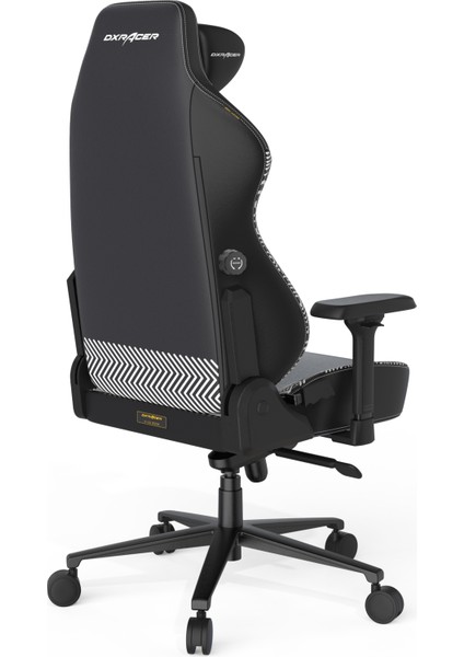 Dxracer Craft Pro Siyah Beyaz Geometrik Desenli Ofis ve Oyuncu Koltuğu