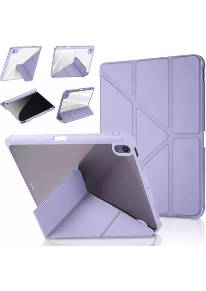 Apple Ipad 10. Nesil 10.9" 2022 Kılıf Kalem Şarj Bölmeli Uyku Modlu Standlı Akıllı Katlanır Kapak