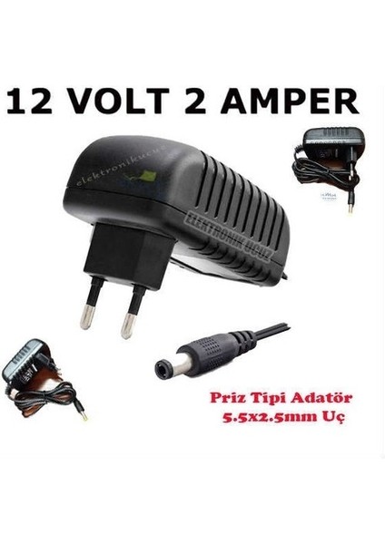 Hhm- Kaliteli Sağlam Arayanlar Için 12 Volt 2 Amper 12V 2A Dvr Kamera Kayıt Cihaz Adaptör