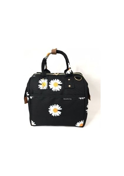 Askılı Termal Yemek Çantası Papatya Desenli