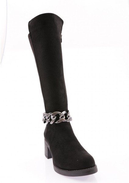706-22K Kadin Bilek Zincir Detayli Arkasi Stretch Topuklu Çizme fiyatları