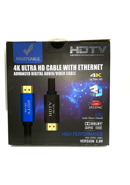 20 Metre HDMI Kablo 4K Ultra Hd 4k*2k Ethernet High Performance 19+1 Od:9.0mm 20M HDMI Cable