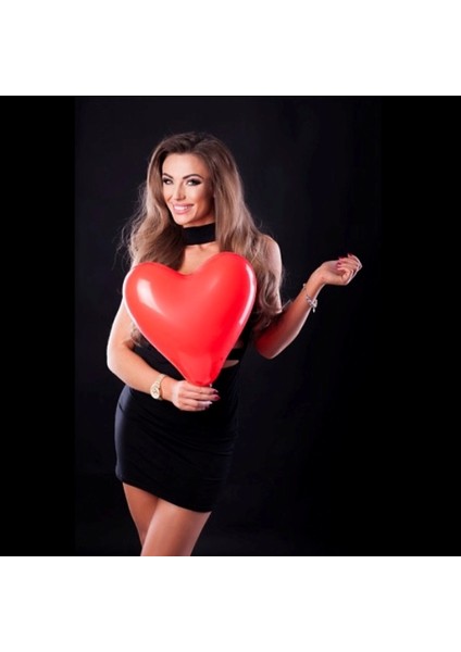 Vıp Kalite 100 Adet Kalpli Balon Kırmızı Kalpli Balon Kırmızı Balon Sevgililer Gününe Kırmızı Balon fiyatları