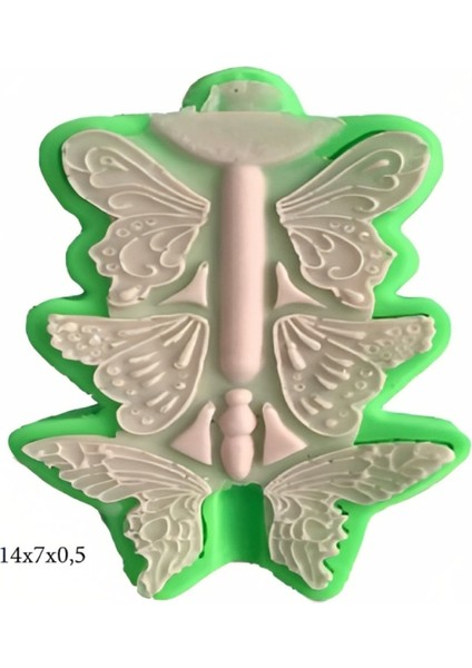 Dekoratif Kenar Şeklinde Silikon Şeker Hamuru Sabun ve Mum Kalıbı