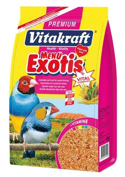 Premium Hint Bülbülü Egzotik Finch Kuş Yemi 500 gr x 5