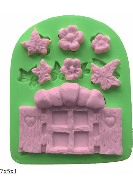 Dekoratif Kenar Şeklinde Silikon Şeker Hamuru Sabun ve Mum Kalıbı
