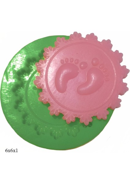 Dekoratif Kenar Şeklinde Silikon Şeker Hamuru Sabun ve Mum Kalıbı