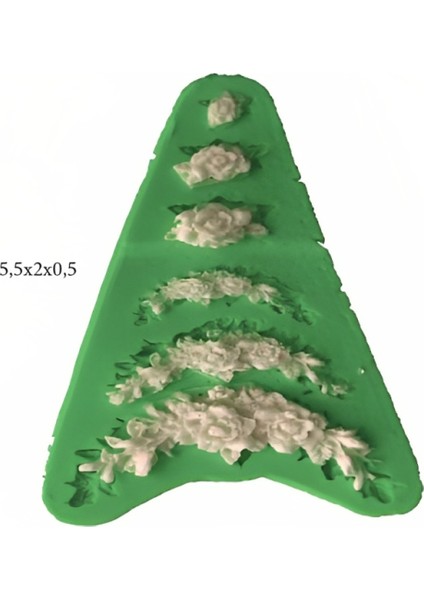 Dekoratif Kenar Şeklinde Silikon Şeker Hamuru Sabun ve Mum Kalıbı