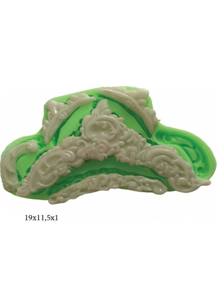 Dekoratif Kenar Şeklinde Silikon Şeker Hamuru Sabun ve Mum Kalıbı