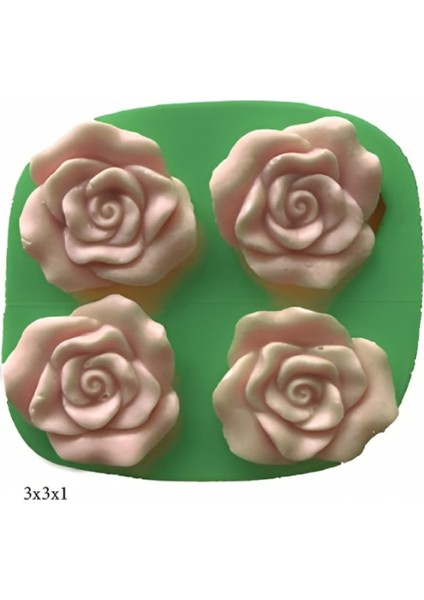 Dekoratif Kenar Şeklinde Silikon Şeker Hamuru Sabun ve Mum Kalıbı