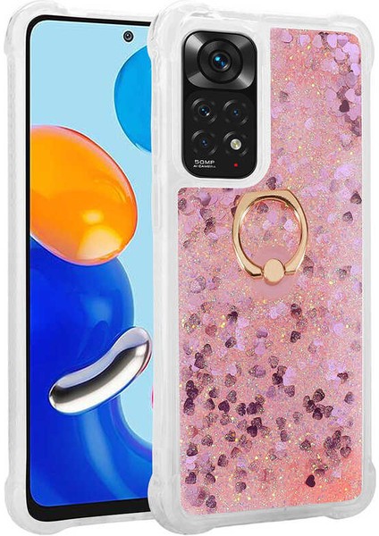 Xiaomi Redmi Note 11 Pro 5g Kılıf Milce Simli Pullu Yüzüklü Kılıf