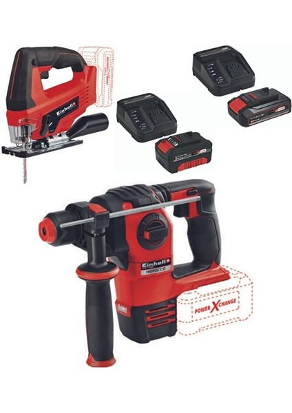 Herocco 18V Kırıcı Delici Tc-Js 18 Dekupaj 2.5+4.0AH Akülü Set