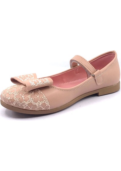 3996 Kız Çocuk Papyon Fiyonk Cırtlı Babet Ayakkabı modelleri