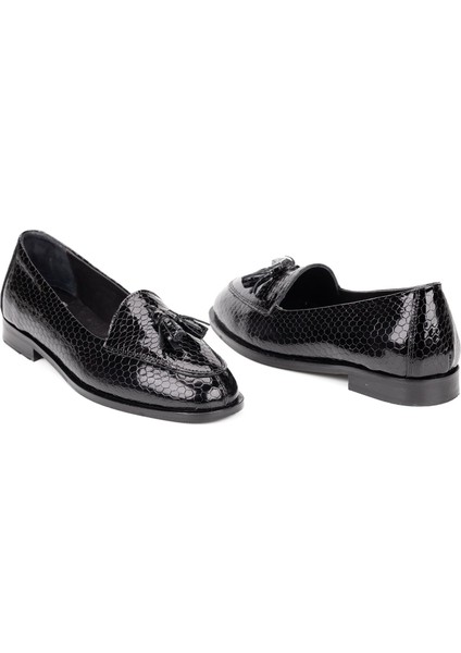 Kadın Hakiki Deri Günlük Şık Klasik Loafer Ayakkabı