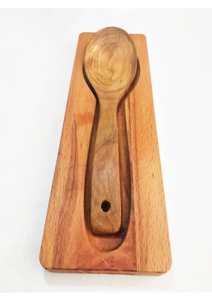 Doğal Gürgen Ağaç El Yapımı(Handmade) Kirli Kaşık Altlığı Stand Kaşıklık