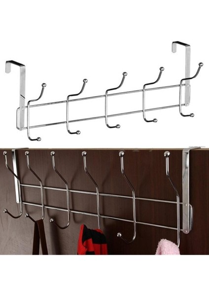 3 Lü Kapı Arkası Askı Askılık Pantalon Gömlek Havlu Bornoz Askısı Metal Askı