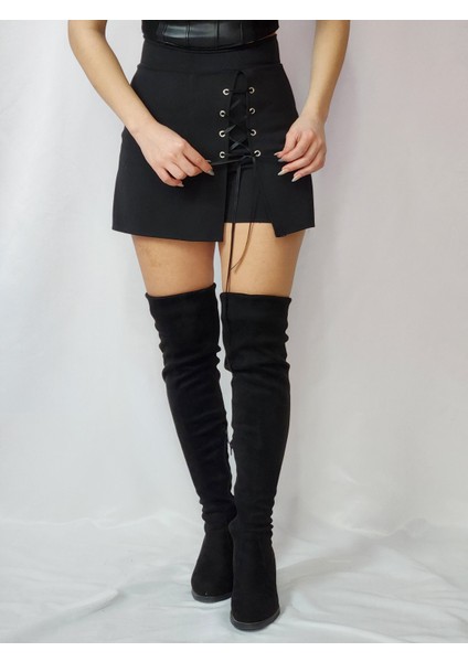 Bağcıklı Dokuma Şort Etek fiyatları