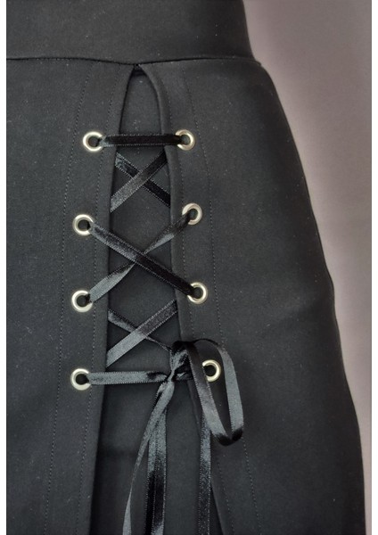 Bağcıklı Dokuma Şort Etek modelleri