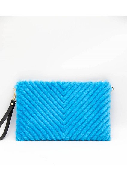 Silver Polo Kadın Portföy Clutch Mavi NV1034