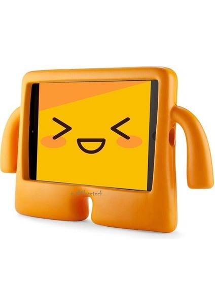 MTK Moveteck Apple Ipad 10. Nesil 10.9" Kılıf Emojili Çocuk Için Silikon Koruyucu Renkli Kollu Standlı Kılıf