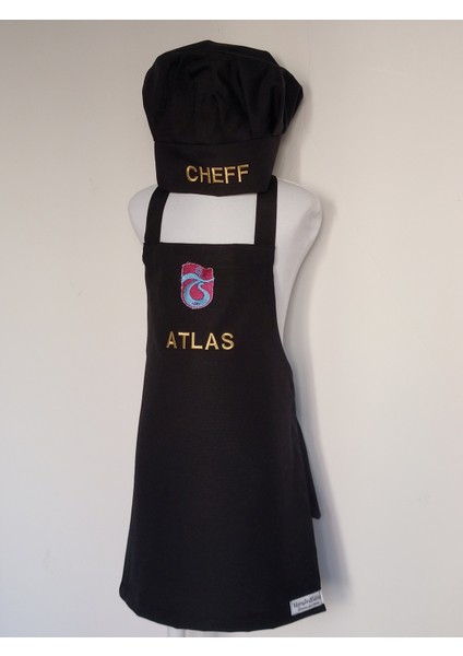 Çocuk Mutfak Önlüğü Takım Armalı Isme Özel 0-12 Yaş Beden fırsatları