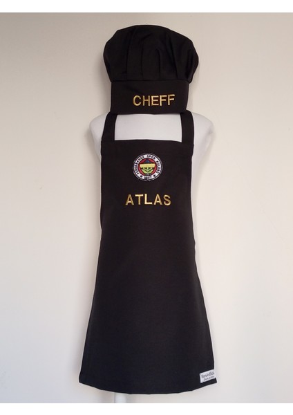 Çocuk Mutfak Önlüğü Takım Armalı Isme Özel 0-12 Yaş Beden indirimleri