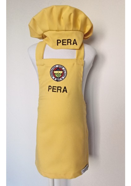 Çocuk Mutfak Önlüğü Takım Armalı Isme Özel 0-12 Yaş Beden fiyatları