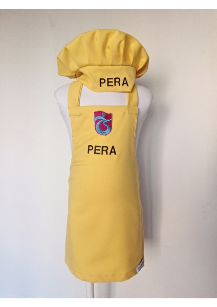 Çocuk Mutfak Önlüğü Takım Armalı Isme Özel 0-12 Yaş Beden indirimleri