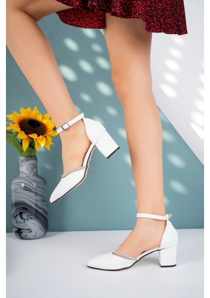 7 Punt Sivri Kalıp Beyaz Cilt Stiletto