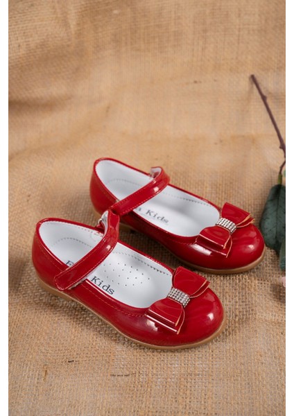 Fiyonklu Kırmızı Kız Çocuk Babet indirimleri