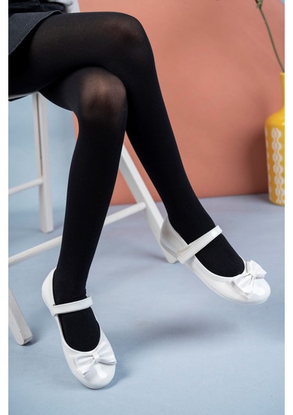 Fiyonklu Beyaz Kız Çocuk Ayakkabı modelleri