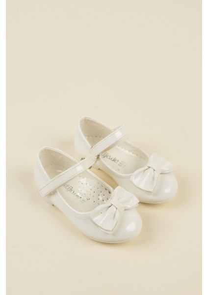 Fiyonklu Beyaz Kız Çocuk Ayakkabı indirimleri