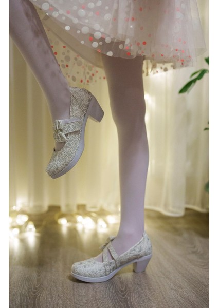 Topuklu Gri Sarmaşık Kız Çocuk Ayakkabı fiyatları