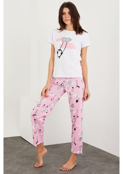 Baskılı Kısa Kol Pijama Takım fırsatları