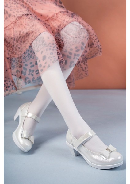 Topuklu Fiyonklu Sedef Kız Çocuk Ayakkabı fiyatları