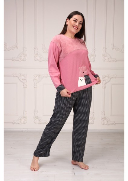 Baskılı Kadın Battal Pijama Takım