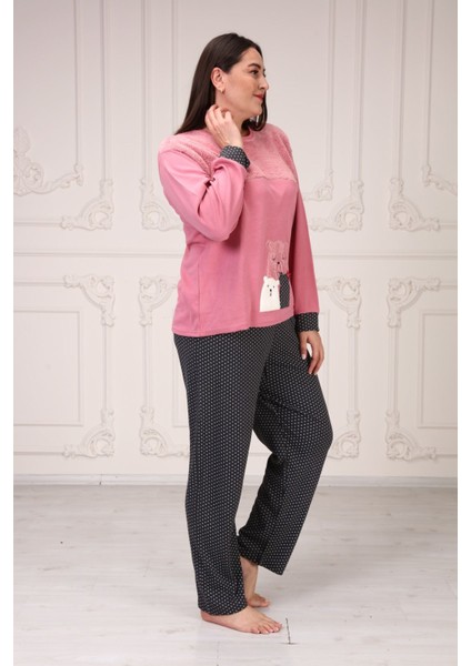 Baskılı Kadın Battal Pijama Takım modelleri